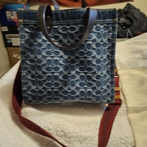 Coach Signature  Denim FieldTote